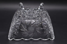 Load image into Gallery viewer, Vintage Hand Cut Crystal Footed Centerpiece Bowl Pinwheel Starburst 8 Inch
