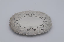 Load image into Gallery viewer, Wallace Silverplate Pierced Footed Serving Tray – Ornate Floral Scroll Design, #7310
