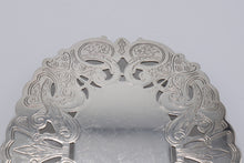 Load image into Gallery viewer, Wallace Silverplate Pierced Footed Serving Tray – Ornate Floral Scroll Design, #7310
