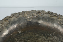 Load image into Gallery viewer, Department 56 Metal Planter Bowl Footed Grapevine Rim Antique Finish 12"
