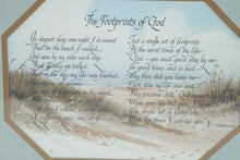 Load image into Gallery viewer, Vintage 1984 Footprints of God Gail Brown Christian Framed Poem Wall Art
