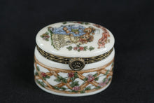 Load image into Gallery viewer, Boyds Bears Porcelain Trinket Box Oval Hinged Forever Theme Mini
