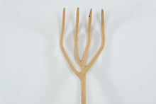 Load image into Gallery viewer, Antique Primitive Wooden 4 Tine Hay Fork Hand Formed Farm Tool 58 Inch
