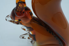 Load image into Gallery viewer, Hand-Blown Art Glass Squirrel Figurine, Amber Brown Glass
