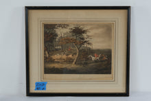 Load image into Gallery viewer, Antique D Wolstenholme Morning Fox Hunt Engraving Framed Equestrian Print

