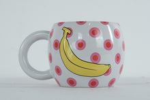 Load image into Gallery viewer, Disney Store Fozzie Bear Coffee Mug Muppets Polka Dot Banana Ceramic
