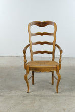 Load image into Gallery viewer, French Provincial Rush Seat Ladder Back Armchair
