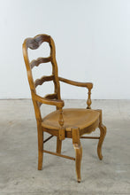 Load image into Gallery viewer, French Provincial Rush Seat Ladder Back Armchair
