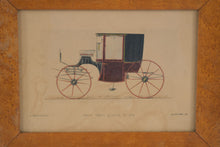 Load image into Gallery viewer, Vintage French Coupe Horse Carriage Prints Pair Framed Equestrian Wall Art
