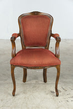 Load image into Gallery viewer, French Louis XV Style Carved Wood Armchair with Red Upholstery
