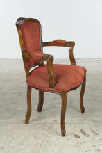 Load image into Gallery viewer, French Louis XV Style Carved Wood Armchair with Red Upholstery
