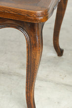 Load image into Gallery viewer, Vintage French Country Oak Draw Leaf Dining Table with Parquet Top
