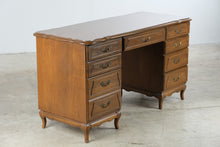 Load image into Gallery viewer, French Provincial Eight Drawer Executive Desk
