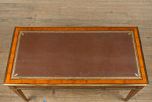 Load image into Gallery viewer, Antique French Satinwood Desk with Leather Inlay &amp; Brass Trim
