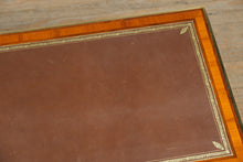 Load image into Gallery viewer, Antique French Satinwood Desk with Leather Inlay &amp; Brass Trim
