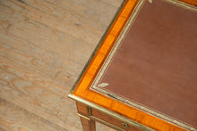 Load image into Gallery viewer, Antique French Satinwood Desk with Leather Inlay &amp; Brass Trim
