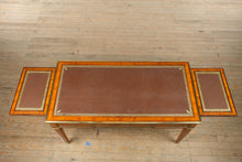 Load image into Gallery viewer, Antique French Satinwood Desk with Leather Inlay &amp; Brass Trim
