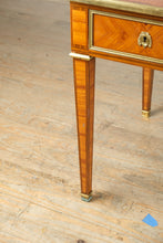 Load image into Gallery viewer, Antique French Satinwood Desk with Leather Inlay &amp; Brass Trim
