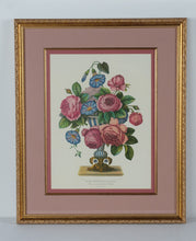 Load image into Gallery viewer, Pair of Framed Jean-Louis Prévost Style Floral Lithographs – Vase Verre de Couleur &amp; Vase de Venise (22&quot; x 26&quot;)
