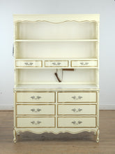 Load image into Gallery viewer, French Provincial Double Dresser with Bookcase – Dixie
