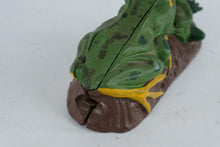 Load image into Gallery viewer, Cast Iron Mechanical Frog Bank Two Frogs Tongue Action Coin Bank
