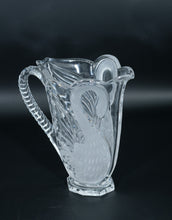 Load image into Gallery viewer, Vintage Mikasa Lead Crystal Swan Pitcher – Frosted Bird Design, Clear Base

