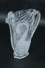 Load image into Gallery viewer, Vintage Mikasa Lead Crystal Swan Pitcher – Frosted Bird Design, Clear Base
