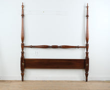 Load image into Gallery viewer, Mahogany Four Poster Bed Queen Size Traditional Turned Post Bed Frame
