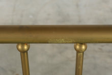 Load image into Gallery viewer, Antique Brass Full Size Metal Bed Frame with Spindle Rails and Casters
