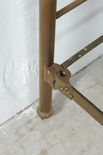 Load image into Gallery viewer, Antique Brass Full Size Metal Bed Frame with Spindle Rails and Casters
