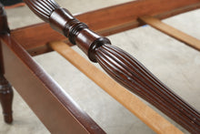 Load image into Gallery viewer, Full Size Mahogany Four Poster Bed with Carved Fluted Posts
