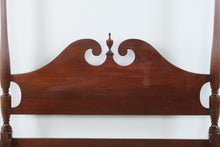 Load image into Gallery viewer, Full Size Mahogany Four Poster Bed with Carved Fluted Posts
