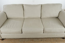 Load image into Gallery viewer, Fusion Furniture Rolled Arm Sofa – 90&quot; Wide with Nailhead Trim
