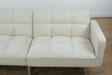 Load image into Gallery viewer, Modern Velvet Futon Sofa Bed – Convertible with Chrome Legs
