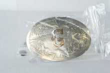 Load image into Gallery viewer, Diablo Sterling “G” Initial Western Belt Buckle – Hand-Engraved Nevada Silver USA

