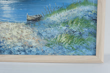 Load image into Gallery viewer, G Nelson Original Oil Painting Coastal Lighthouse Seascape 38 x 26
