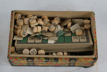 Load image into Gallery viewer, Milton Bradley “Game of Lotto” No. 4071 – Early 1900s Wooden Number Game Set in Decorative Box
