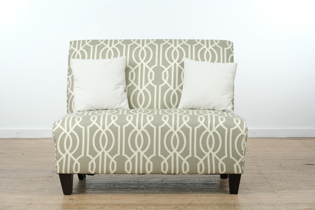 Geometric High Back Settee