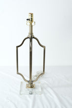 Load image into Gallery viewer, Modern Brass and Lucite Table Lamp Open Frame Acrylic Base Accent Lamp
