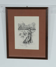 Load image into Gallery viewer, Monika Heller-Cole Signed Print – Schäfer bei Ammendorf (Shepherd at Ammendorf) with Studio Stamp, Framed Artwork 19&quot; x 24&quot;
