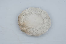 Load image into Gallery viewer, German Silver Plated Engraved Floral Footed Trivet 7 Inch Vintage
