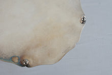 Load image into Gallery viewer, German Silver Plated Engraved Floral Footed Trivet 7 Inch Vintage
