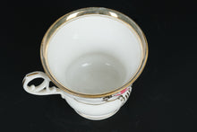 Load image into Gallery viewer, Antique German Porcelain Cup &amp; Saucer – “Zur Erinnerung” – Hand Painted Gold &amp; Floral Detail
