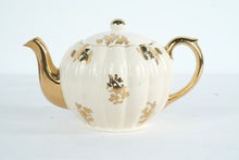 Load image into Gallery viewer, Gilt Floral Crackle Glaze Teapot by Gibsons England
