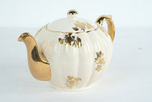 Load image into Gallery viewer, Gilt Floral Crackle Glaze Teapot by Gibsons England

