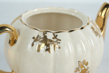Load image into Gallery viewer, Gilt Floral Crackle Glaze Teapot by Gibsons England
