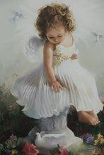 Load image into Gallery viewer, &quot;Heaven’s Doves&quot; – Angel Child Print by Joyce Birkenstock, Framed (1999)
