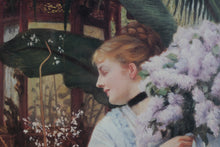 Load image into Gallery viewer, Tissot The Bunch of Lilacs Framed Art Print Edward Art Products 34x44
