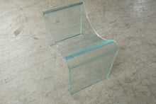Load image into Gallery viewer, Laurel Fyfe 1980s Glass Wave Stool Sculptural Slumped Glass Postmodern
