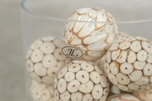 Load image into Gallery viewer, JL Decorative Natural Shell and Wood Orb Vase Filler Bowl Filler Coastal Decor
